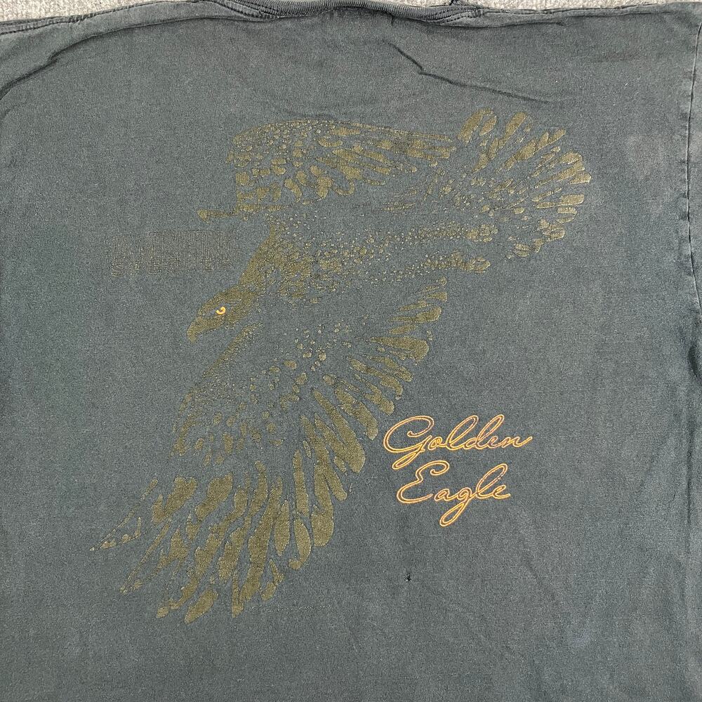Dirty Laundry T-Shirt Mens XL Black Golden Eagle Graphic Tee Vintage Style‎